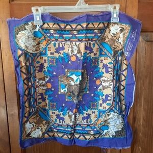 Vintage Paris Accessories Made in USA purple aztec wolf moose eagle hand…